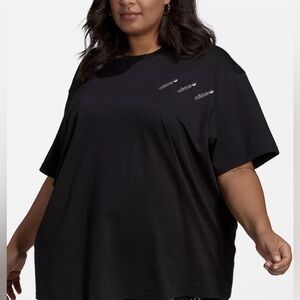 Adidas Originals Womens Black 3-Stripes Logo T-Shirt New With Tags 2XL